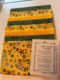 Yellow Green with Batik.  8 fat quarters, FQ 111