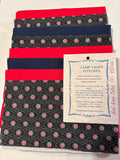 Red Navy Calico B, 8 fat quarters, FQ 116