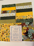 Yellow Green Multi (B) (42) 6 inch squares.  SQ 105