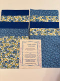 Blue Flowers, (42) 6 inch squares, SQ107.