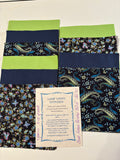 Blue Green Paisley, (42) 6 inch squares, SQ 110