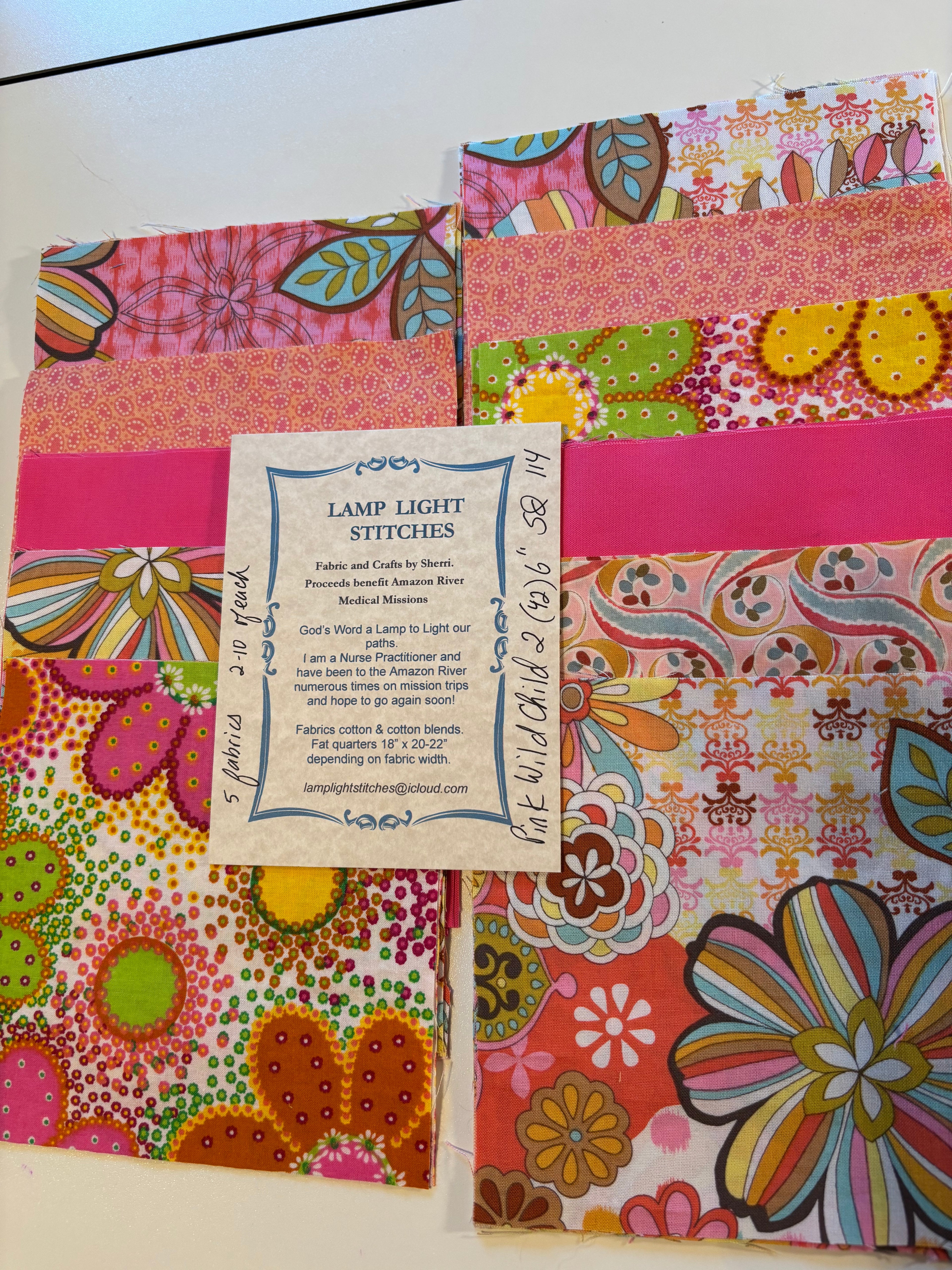 Pink Wild Child 2, (42) 6 inch squares; SQ 114