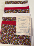 Yellow White Daisy on Red.  8 fat quarters.  FQ 127