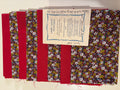 Yellow White Daisy on Red.  (8) fat quarters. FQ 128