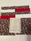Yellow White Daisy on Red, (42) 6 inch squares) SQ 121