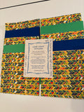 Yellow Green Blue Chevron Stripe.  6 inch squares(42) SQ 124