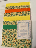 Yellow Green Orange Vegetable:  8 fat quarters.  FQ 130