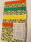Yellow Green Orange Vegetable 8 fat quarters.  FQ 131