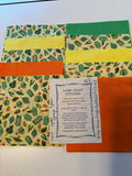 Yellow Green Orange Vegetable;  (42) 6 inch squares.  SQ 126
